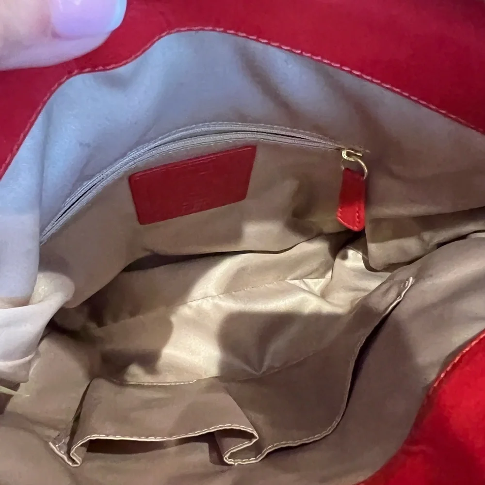 Coach Hobo Red All Leather Bag